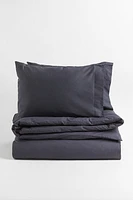 Cotton Percale King/Queen Duvet Cover Set