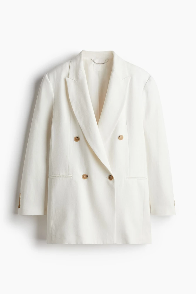 Linen-Blend Blazer
