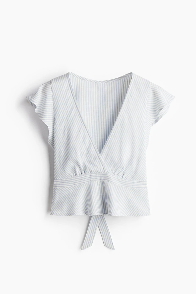 Linen-Blend Blouse