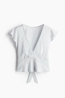 Linen-Blend Blouse