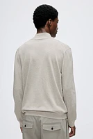 Slim Fit Half-Zip Fine-Knit Sweater