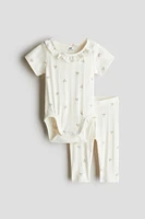 2-piece Pointelle Cotton Set