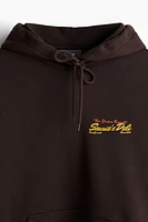 Loose Fit Printed Hoodie