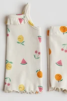 2-Piece Ribbed Cotton Set