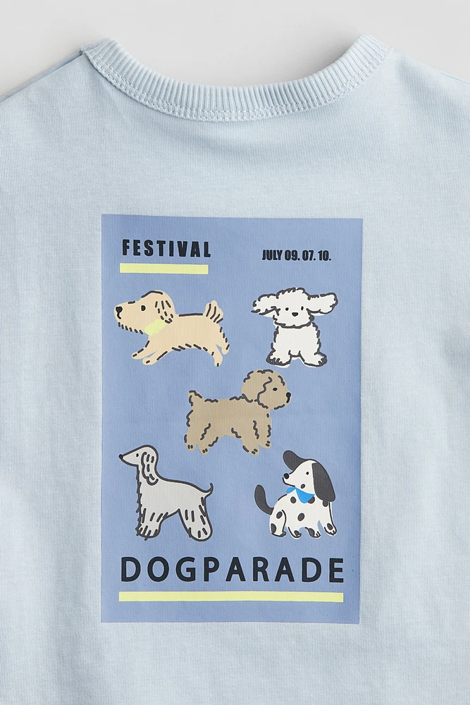 T-shirt en coton imprimé