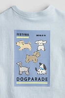 T-shirt en coton imprimé