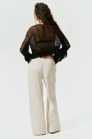 Pantalon en denim avec cordon de serrage