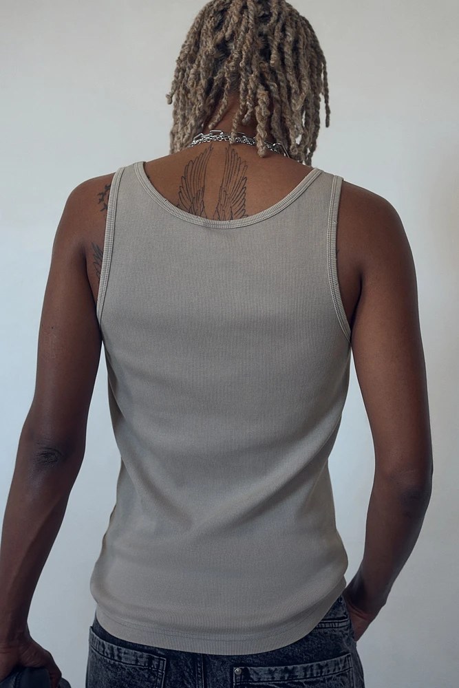 Slim Fit Ribbed Tank Top