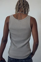 Slim Fit Ribbed Tank Top