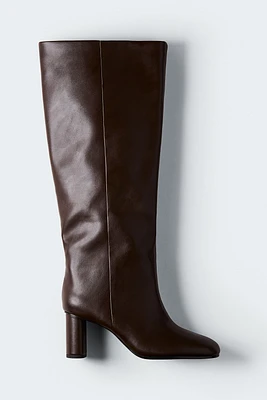 Knee-High Heeled Boots