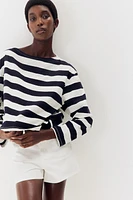 Oversized Boat-neck Top