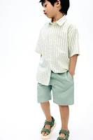 Cotton seersucker shorts