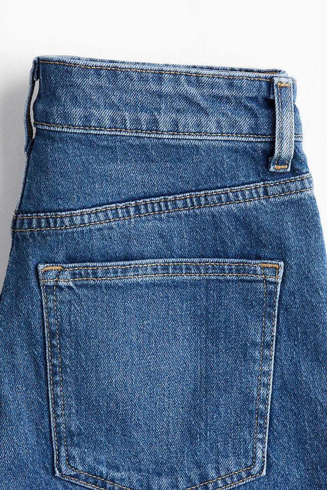 Short taille haute en denim