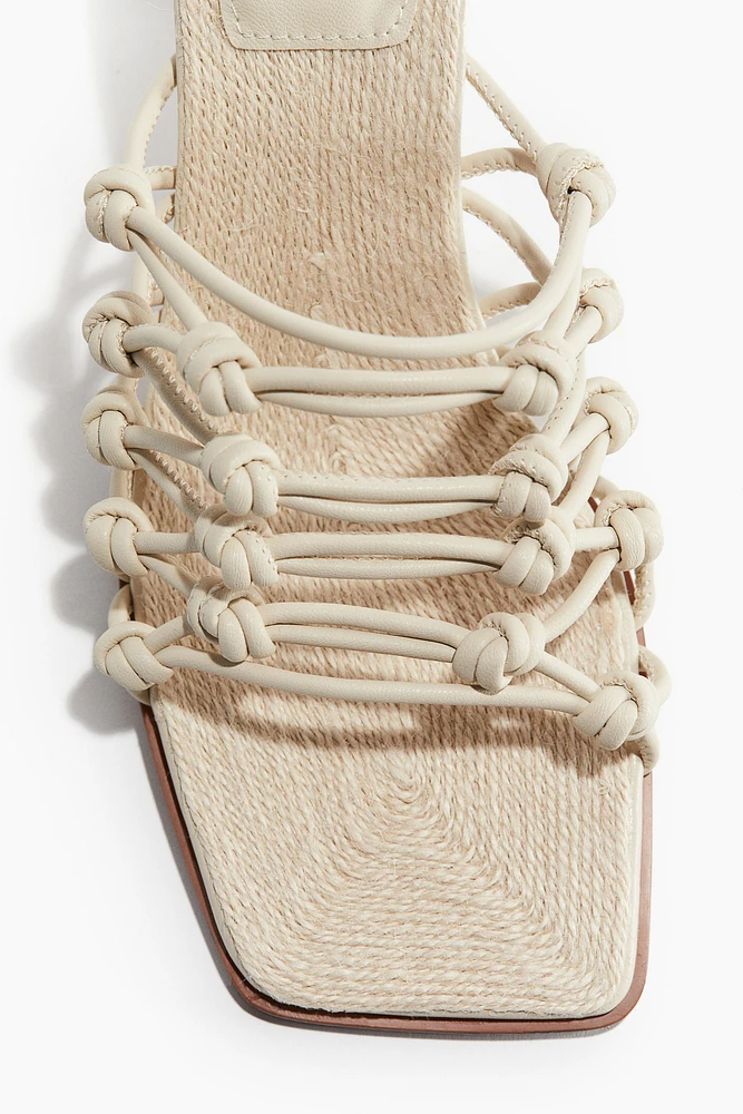 Knot-detail Heeled Sandals