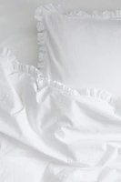Ruffle-trimmed Twin Duvet Cover Set