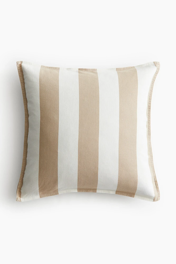 Housse de coussin en lin mélangé