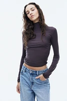 Lyocell Mock Turtleneck Top
