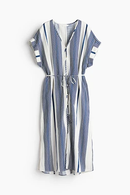 Robe à boutons en crêpe