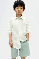 Cotton seersucker shorts
