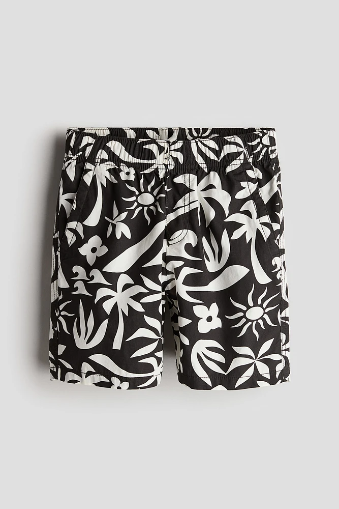 Short en coton avec taille élastique
