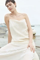 Embroidered Slip Dress