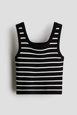 Débardeur en tricot côtelé