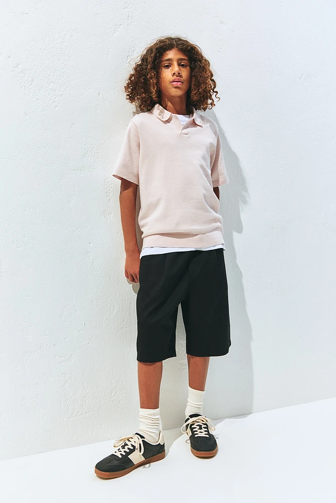 Fine-knit Polo Shirt