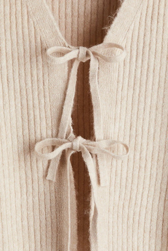 Haut à nouer en tricot côtelé