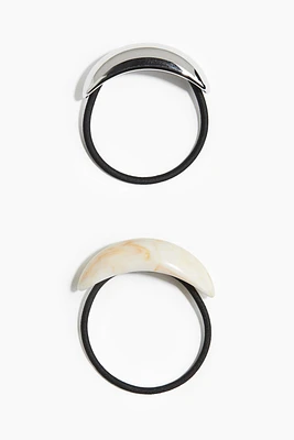 2-Pack Buckle-Detail Hair Elastics