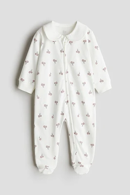 Pajama Jumpsuit with Collar