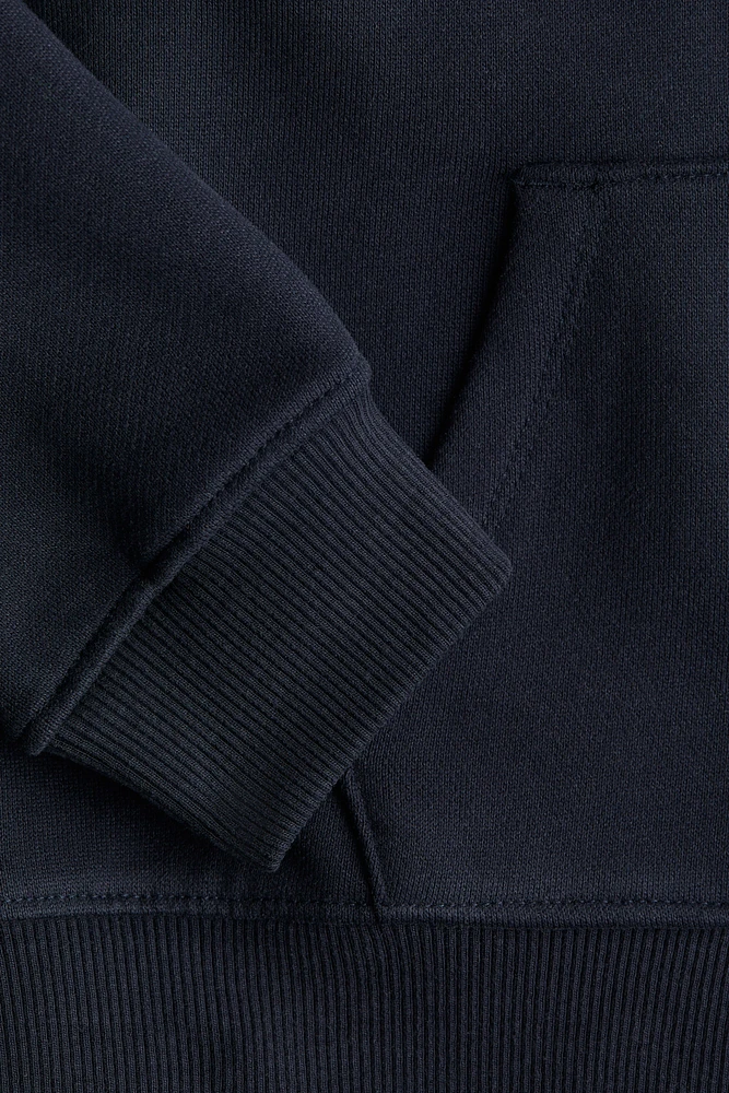 Hooded Cotton Sweatshirt Jacket