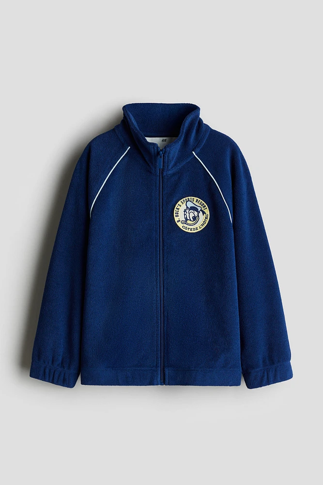 Terry Track Jacket with Embroidered Detail