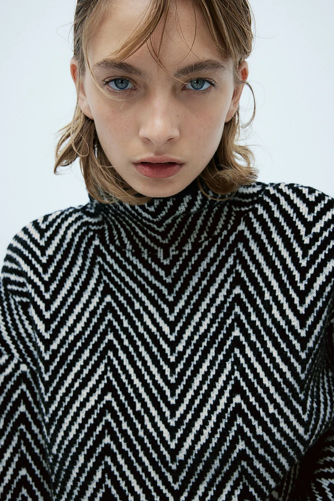 Wool-Blend Mock-Turtleneck Sweater