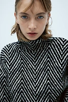 Wool-Blend Mock-Turtleneck Sweater