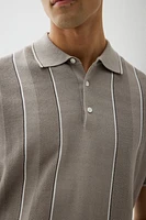Regular-Fit Pointelle-Knit Polo Shirt