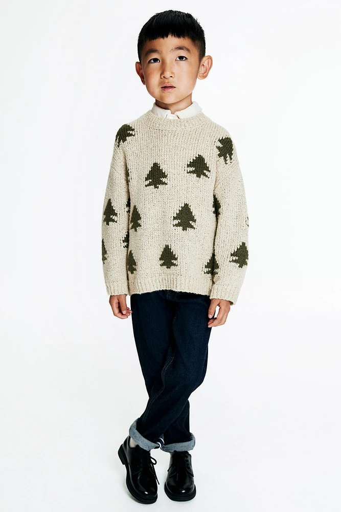 Jacquard-Knit Sweater