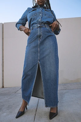 Denim Maxi Skirt