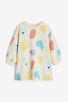 Print-motif Sweatshirt Dress