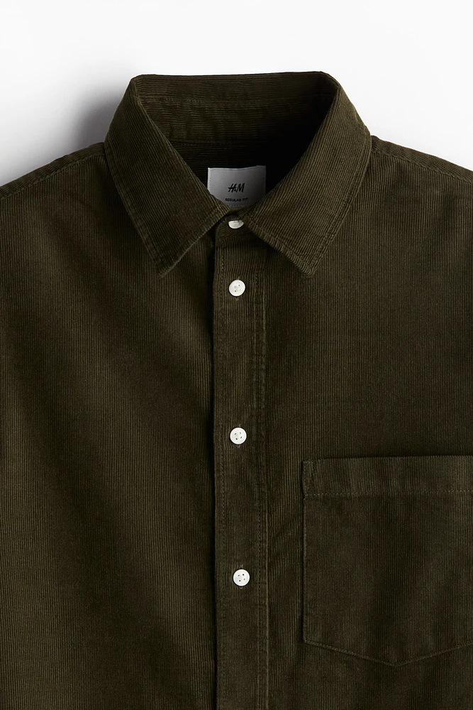 Chemise Coupe Classique en velours côtelé