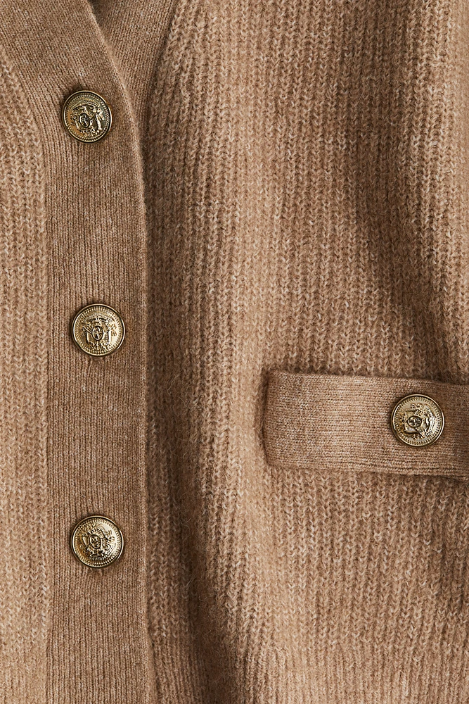 Rib-Knit Cardigan