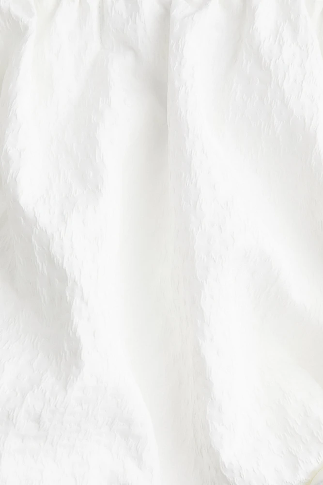 Bubble-Hem Mini Skirt