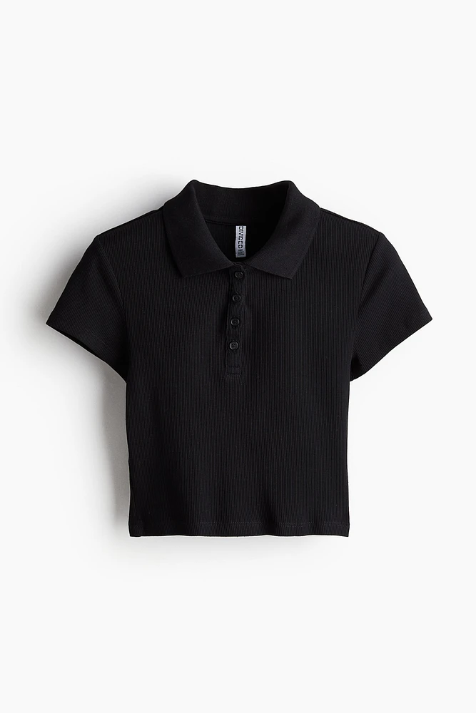 Ribbed Polo Shirt