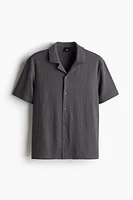 Chemise classique en jersey avec col cubain