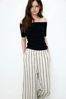 Linen-Blend Pants