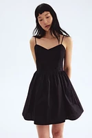 Cotton Dress with Flared Skirt