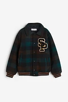 Appliquéd Baseball Jacket