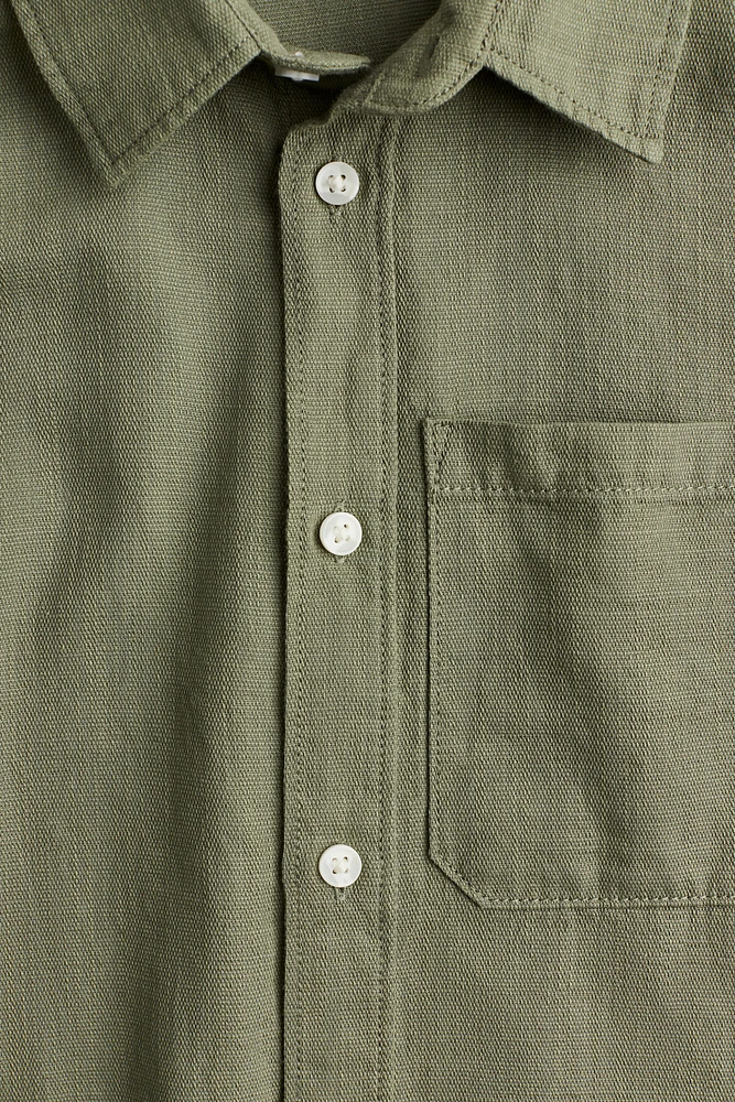 Short-sleeved Cotton Shirt