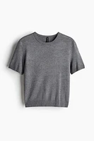 Fine-knit T-shirt