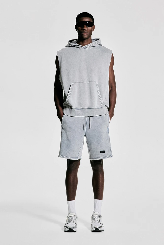 Loose-Fit Sleeveless Sports Hoodie