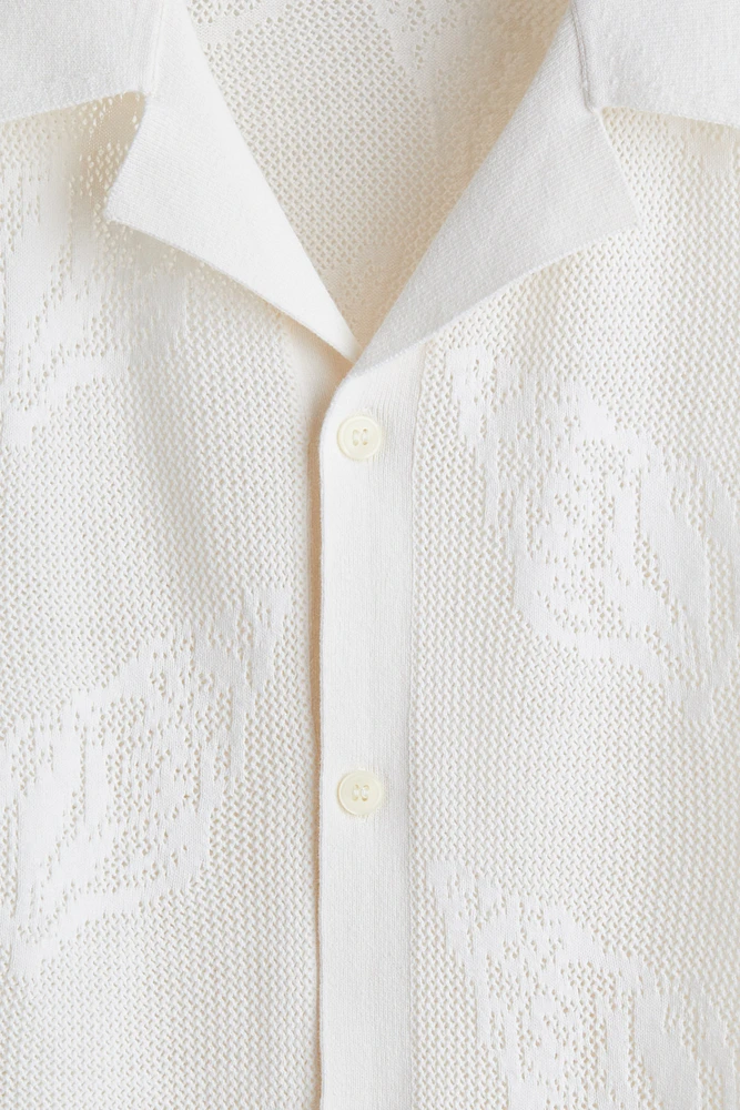 Chemise classique en tricot jacquard